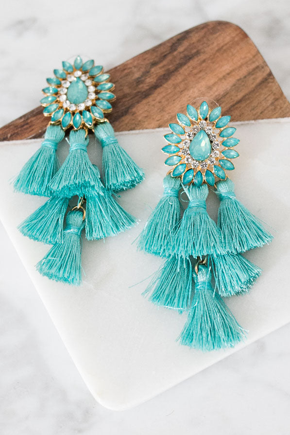 Together In Tahiti Tassel Earrings