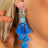 Lovely Lagoon Tassel Earrings In Blue Image - 1