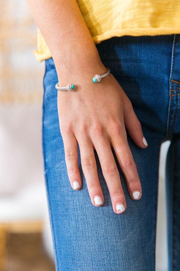 Sass and Sparkle Cuff Bracelet in Ocean Wave