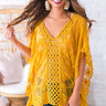 Beach Life Lace Shift Tunic in Mustard Image - 1