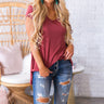 All The Goals Shift Tee In Rustic Rose Image - 1