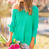 Wine Night In Knit Sweater in Jade Image - 1