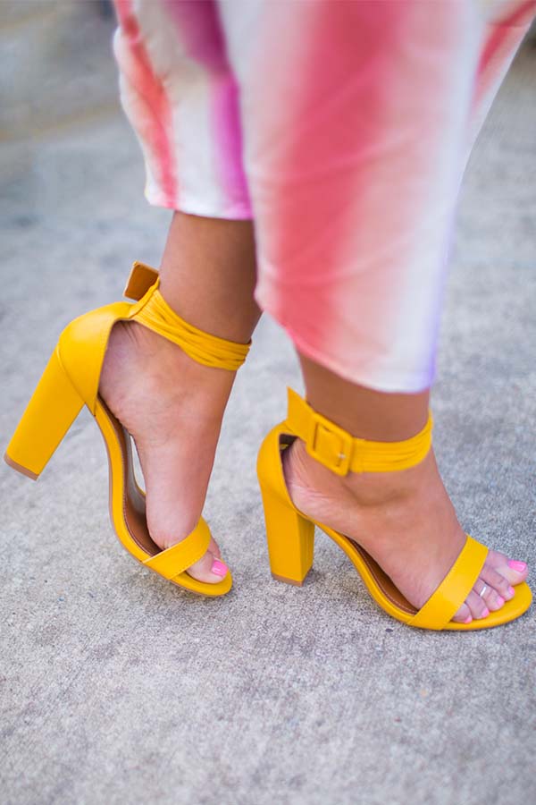 The Lucy Heel in Mustard