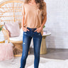 Pocket Full Of Pretty Shift Tee in Iced Mocha Image - 1