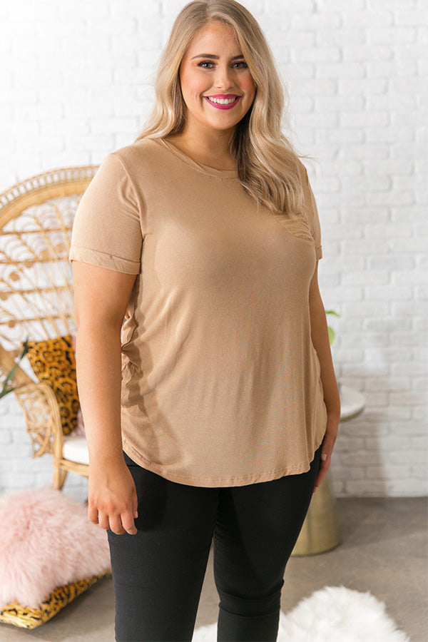Pocket Full Of Pretty Shift Tee in Iced Mocha Image - 2