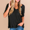 The Standout Shift Tee In Black Image - 1
