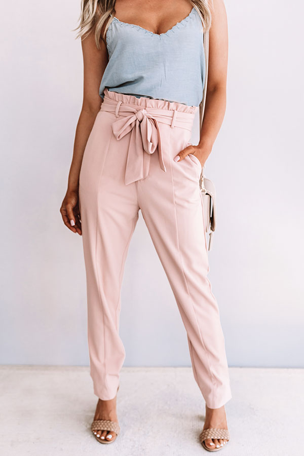 Frequent Flier High Waist Pants in Blooming Dahlia