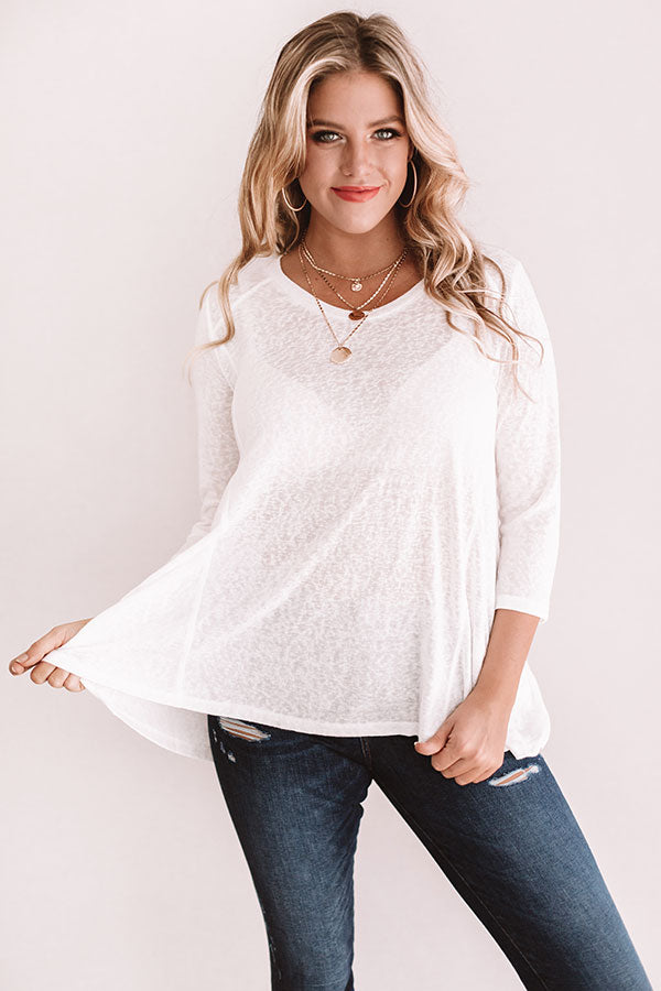 Simply Yours Shift Tee  in White