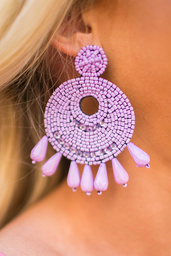 Sunshine Crush Earrings In Purple