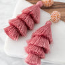 Bahama Beach Days Tassel Earrings In Blush Image - 1