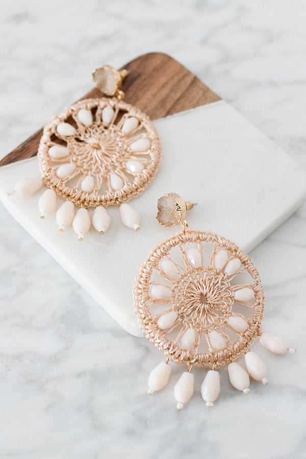 Make A Wish Earrings In Blooming Dahlia