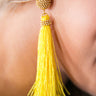 Effortlessly Lovely Tassel Earrings In Marigold Image - 1