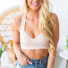 Lovin' In Lace Racerback Bralette in Nude Image - 1