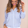 President Of Chic Stripe Top in Blue Image - 1
