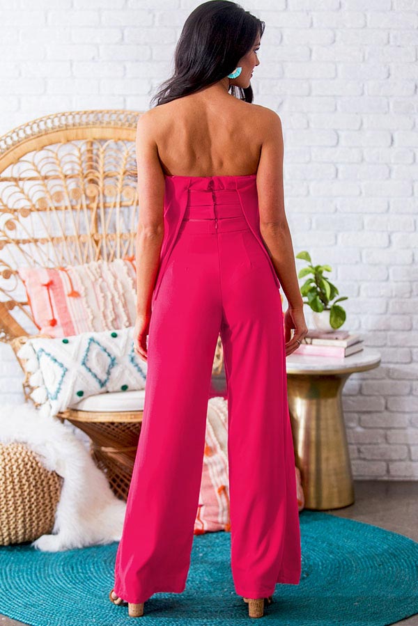 What A Babe Jumpsuit in Hot Pink Image - 4