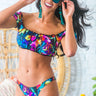 Mimosas Poolside Off Shoulder Bikini Top in Black Image - 1
