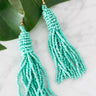 Shake It Off Tassel Earrings In Ocean Wave Image - 1