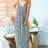 So Gorgeous Stripe T-shirt Maxi in Black Image - 1