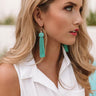 Beaded Beauty Tassel Earrings In Ocean Wave Image - 1