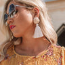Midnight Kisses Tassel Earrings In Ivory Image - 1