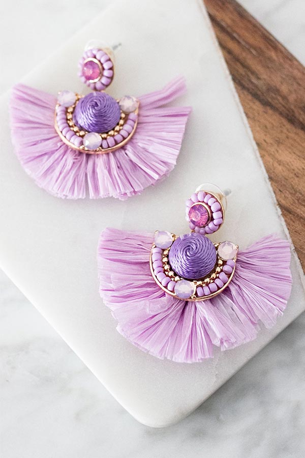 Sunshine Chic Earrings In Lavender