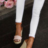 The Luna Frayed Wedge In Pink Image - 1