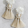 Garden Luxe Tassel Earrings In Ivory Image - 1