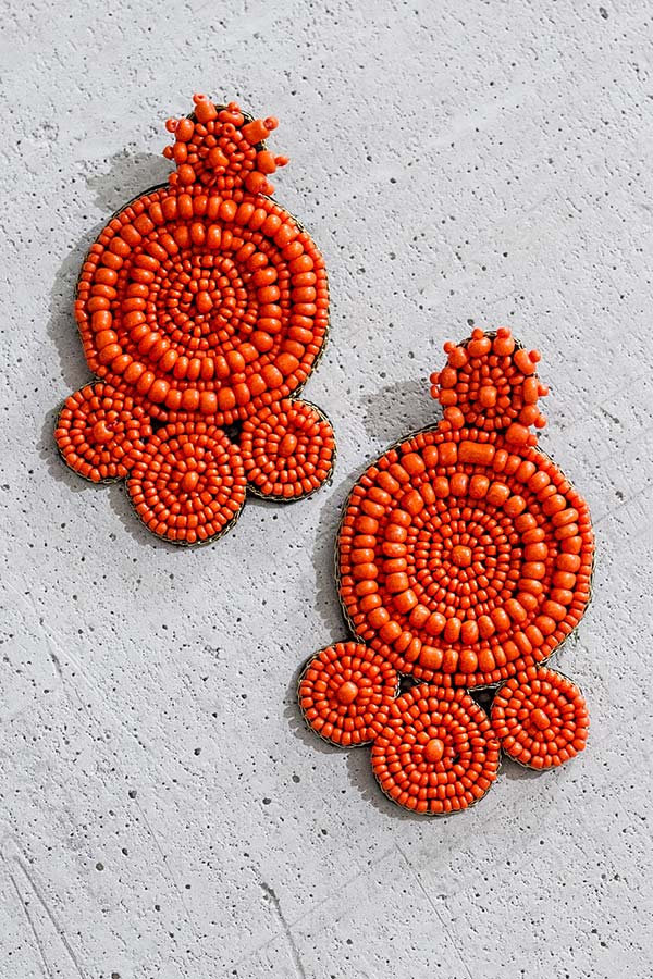 Summer Splendor Earrings In Tangerine