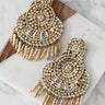 Gold-Y Luxe Earrings In Iced Latte Image - 1