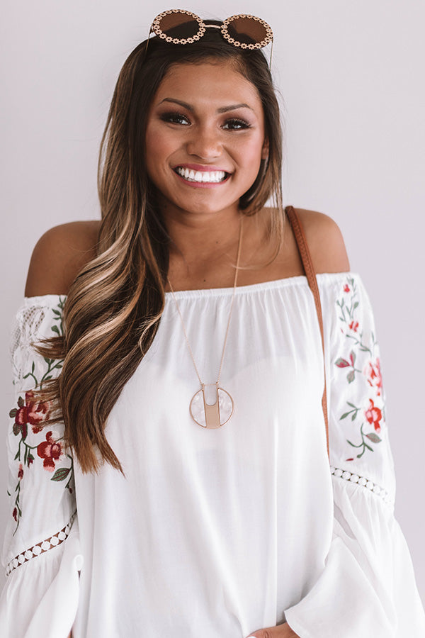 Steal A Kiss Embroidered Shift Top in White Image - 2