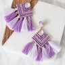 On Cabo Time Tassel Earrings In Lavender Image - 1