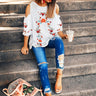 Paradise is Calling Embroidered Shift Top in White Image - 1