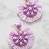 Cue The Fan-Fare Earrings In Lavender Image - 1