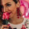 Ring Around The Roses Earrings In Berry Image - 1
