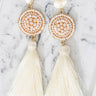 Shake It Up Tassel Earrings In Ivory Image - 1