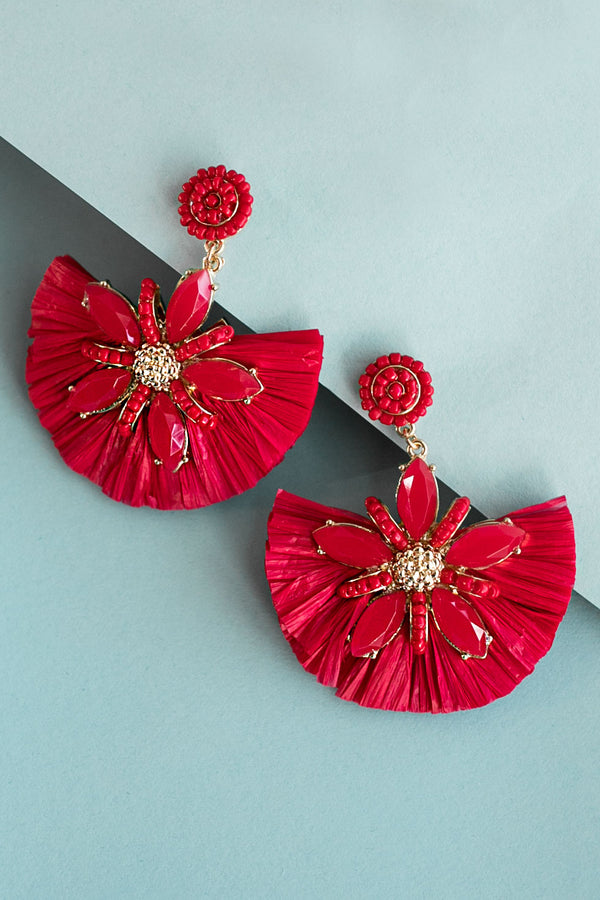 Total Fan-Girl Earrings In Red