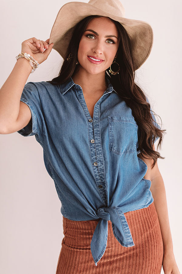 Siesta Key Chambray Top