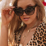 Beverly Hills Sunnies in Black With Navy Lens Image - 1