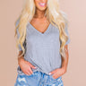 PIKO V-neck Shift Tee in Grey Image - 1