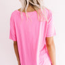 PIKO V-neck Shift Tee in Pink Image - 1