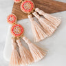 Play It By The Ear Tassel Earrings In Champagne Image - 1