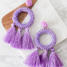 Infinite Options Tassel Earrings In Lavender Image - 1
