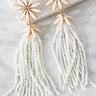 Let Love Bloom Tassel Earrings In White Image - 1