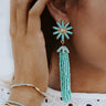 Let Love Bloom Tassel Earrings In Ocean Wave Image - 1
