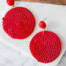 Around We Go Earrings In Red Image - 1