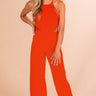 Vino For Two Cut Out Jumpsuit in Tangerine Image - 1