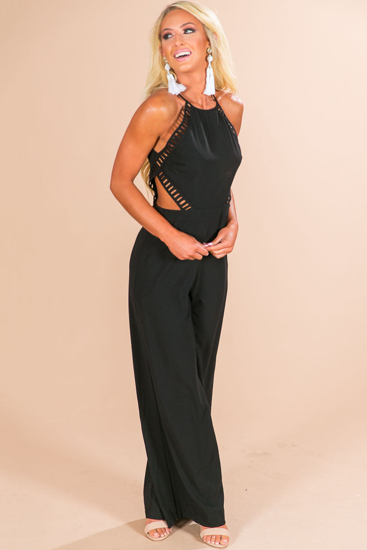 Vino For Two Cut Out Jumpsuit in Black Image - 2