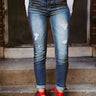 The Teagan High Waist Distressed Skinny Image - 1