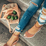 The Eva Wedge in Rustic Rose Image - 1