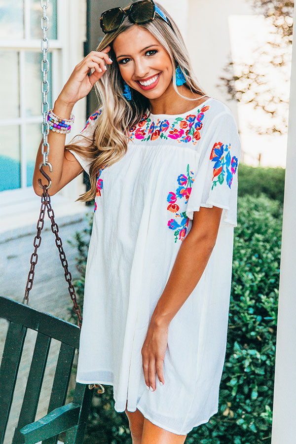 Bombshell Of Summer Embroidered Shift Dress Image - 1